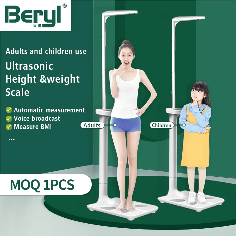 Balança de peso eletrônica digital da farmácia comercial com medição de altura