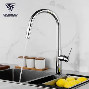 High End Quality Health Brass Kitchen Sink Tap Water Mixer Faucet With Shower Head