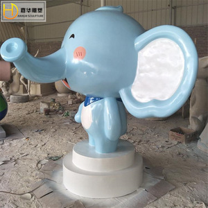 Jiahua Cartoon <b>Elephant</b> Sculpture Fiberglass Outdoor Floor Mount Figure <b>Decoration</b> - Product Image 1