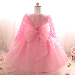 Clothing Manufacturer International Model Photos Embroidery Designs Long Sleeve Girls Party <b>Princess</b> Chiffon <b>Dresses</b> - Product Image 2