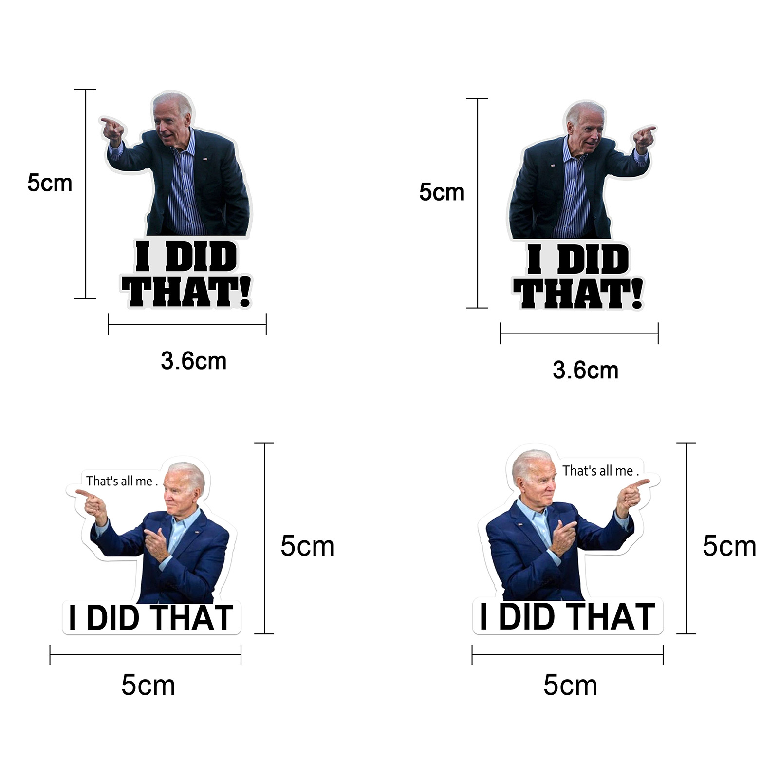 Наклейки на автомобиль «Я сделал это», водонепроницаемые, Джо биден, забавные наклейки «сделай сам», светоотражающие наклейки, плакат, украшение для автомобиля, ноутбука, топливного бака