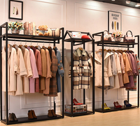 Stands d'exposition pour magasins de vêtements, porte-vêtements en fer efficace pour la présentation en magasin