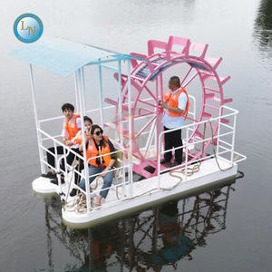 Bote <span class=keywords><strong>de</strong></span> Pedales Personalizado con Rueda <span class=keywords><strong>de</strong></span> Agua Comercial, Balsa <span class=keywords><strong>de</strong></span> Bambú para Parque Acuático, para Lago, Apto para Paseos Familiares, en Venta - Product Image 4