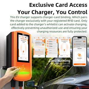 เครื่องชาร์จรถยนต์ไฟฟ้า Feyree Type 1 Wallbox หน้าจอสัมผัส 7 นิ้ว รองรับการอัปเกรด OTA พร้อมระบบควบคุม RFID แบบพิเศษเพื่อความปลอดภัย และฟังก์ชันป้องกันการโอเวอร์โหลด DLB - Product Image 5