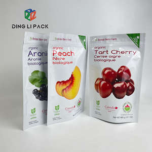 Sachets Doypack transparents biodégradables, résistants à l'humidité, avec fermeture zip et impression hélio personnalisée, pour café, snacks et aliments, avec logo personnalisé, vente en gros - Product Image 1