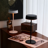 Lampe de table LED tactile rechargeable à énergie solaire 2000 mAh sans fil, pour restaurant, extérieur, vente en gros, style nordique moderne, intensité réglable