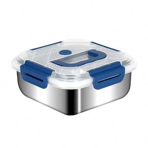 Caja de Acero Inoxidable para Mantener la Frescura con Tapa, Contenedor de Almacenamiento Doméstico, Apto para Picnics, Refrigeración de Frutas, Fiestas en la Cocina - Product Image 1