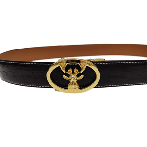 Cinturón de Cuero Casual para Hombre, Diseño Simple con Hebilla de Aleación Paisley, Marca de Lujo, Diseñador Famoso, Venta al Por Mayor de Fábrica - Product Image 1