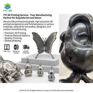 Figurine d'art en métal imprimée en 3D sur mesure SLS pour collection, en aluminium et titane, légère et robuste - Product Image 4