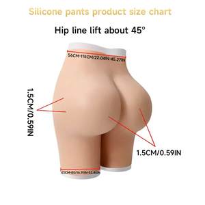 Большие и пышные силиконовые накладки для увеличения ягодиц и бедер, 100% мягкий силикон, средняя степень коррекции, 3D-вышивка, силиконовые трусики, имитация ягодиц - Product Image 6