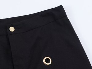 Pantalon ample à jambes larges pour femme, couleur unie, découpes et œillets, modèle 2026, style vintage, OEM/ODM par usine chinoise - Product Image 5