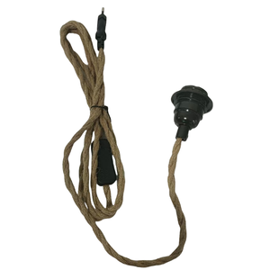 Cổ Điển AC Dây Điện EU Chúng Tôi Cắm Mở Rộng Đèn Dây Với Chuyển Đổi Vít Phong Cách Cây Gai Dầu Dây Và Cây Gai Dầu Bao Phủ Dây Điện - Product Image 2