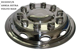 Tapacubos de 22.5 Pulgadas para Camión <span class=keywords><strong>Volvo</strong></span> SCANIA, Marca HUIYING, Certificación TS16949, Acero Inoxidable Atornillable - Product Image 3
