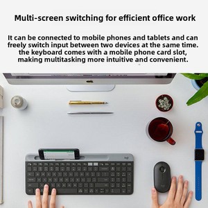 Clavier sans fil K580 neuf pour ordinateur de bureau – Taille standard 104 touches rétroéclairées LED, touches programmables, connectivité sans fil – Profitez de la mer - Product Image 3