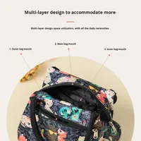 Sac fourre-tout léger et imperméable EASTAR LB002 en tissu Oxford imprimé avec fermeture éclair, idéal pour le déjeuner ou comme petit sac à main pour maman