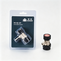 Raccord rapide en laiton HONGSEN HS-QL-1/4 R134a pour climatisation, connecteur de charge de réfrigérant CVC sous pression