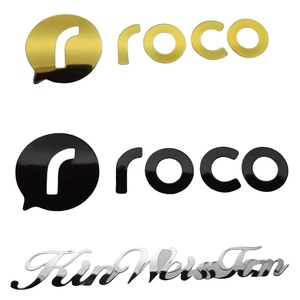 Tem nhãn kim loại tự dính thiết kế tùy chỉnh, in UV, bề mặt bóng, mạ niken, nổi 3D, logo nổi, dùng cho bao bì - Product Image 5