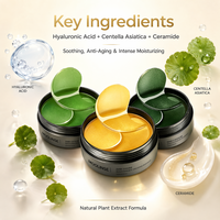 Organische Koreaanse Peptide Hydrogel Oogpatches met Collageen voor Totale Oogcontourverzorging Bulk ROZE Oogmasker OEM