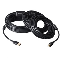 Cable usb 2,0 a macho a b macho de 30m, cable de impresora activa con IC y ferritas, color negro