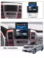 Autoradio Android avec écran 9,7 pouces, lecteur vidéo et audio stéréo DSP DVR pour Toyota Alphard 2002-2007, navigation GPS multimédia