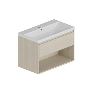 Meuble-lavabo Athena mural écologique de qualité supérieure, garantie 2 ans, PVC, moderne, pour maison et hôtel - Product Image 1
