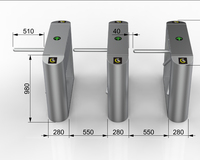 Nouveau Tourniquet Trépied Extérieur en Acier Inoxydable 304 à 3 Bras avec Moteur Brushless, Accès par Carte RFID et Anti-Croisement de Files, Vente Chaude