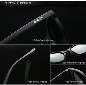 نظارات شمسية عصرية عالية من DUBERY لكل من الرجال والربيع والصيف UV400 مستقطبة وخفيفة الوزن نظارات شمسية مستديرة عصرية بلون أصفر - Product Image 4