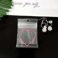 Vente en gros Sac à bijoux en PVC avec fermeture éclair en plastique transparent Logo imprimé personnalisé pour boucles d'oreilles montres et colliers