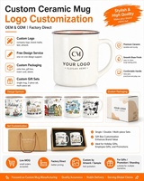 Mug souvenir en céramique personnalisé Santorin Grèce, tasse à café de voyage, mug en céramique imprimé avec un motif emblématique, avec emballage cadeau