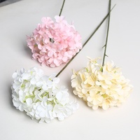 Arreglo de Pared de Flores Artificiales de Hortensias de Tela de Seda Grandes para Bodas, Estilo Monet, 50 Piezas, Tamaño Personalizado