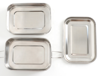 Boîte à lunch bento réutilisable à 2 niveaux en acier inoxydable, récipient à nourriture pour adultes