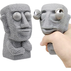 Jouets pressants éclatant les yeux Rock People Creative Squeezing Pressure Reducing Silicone Venting Staring Anxiété Soulager Produit - Product Image 1