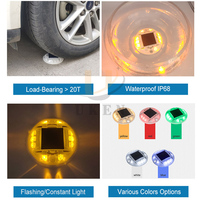 Lumière de sol solaire LED ronde étanche IP68 avec corps en PC, clignotante, pour allée, type œil de chat, directement du fabricant