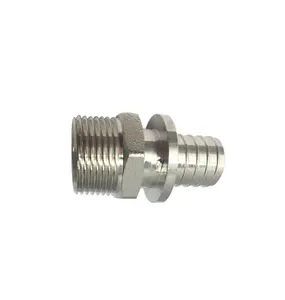 1/4 to 3/8 barb brass compression nipple adapter brass piping fittings