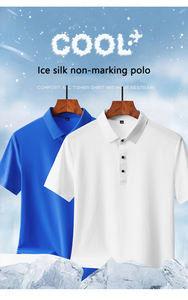 Camiseta de Manga Corta, Casual, de Secado Rápido, Elástica, con Logotipo Personalizado, 85% Nailon, 15% Elastano, Transpirable, de Seda de Hielo para Verano - Product Image 5