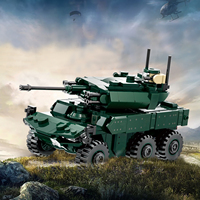 Wange 3510-3517 Askeri Ekipman Serisi Zırhlı Tank MOC Modeli Yapım Bloğu Oyuncak Seti Süsleri Erkek Çocuk Oyuncağı