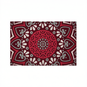 พรมเช็ดเท้ามะพร้าวสีแดงเอ็กเซลซา มันดาลา 60xH1.5x40 ซม. หลากสี สวยงามและมีสไตล์สำหรับตกแต่งทางเข้า - Product Image 3