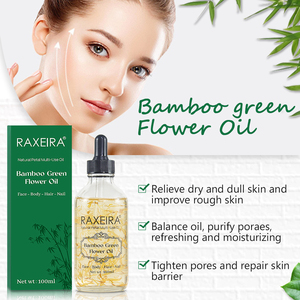 Venta al por mayor de fábrica, aceite esencial de flor verde de bambú con almendra, jojoba, aceite esencial para el cuidado del cabello facial y corporal de alta calidad - Product Image 2