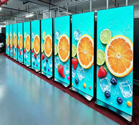 Écran LED portable P2 intelligent avec support SDK pour affichage de texte, utilisation intérieure/extérieure, support pliable sur pied pour publicité animée en magasin de détail