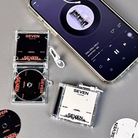Porte-clés personnalisé Huandao en acrylique pour mini CD, porte-clés CD NFC, disque vinyle KPOP, porte-clés avec paroles de chansons KPOP