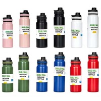 Bouteille d'eau thermo en acier inoxydable de boisson de vente chaude avec la couleur faite sur commande