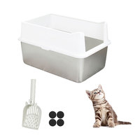 Litière pour chat en acier inoxydable de bonne qualité durable toilettes pour chat boîte à litière écologique pour chat