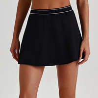 Jupe de tennis trapèze pour femme, taille haute, anti-exposition, décontractée, pour le sport, le fitness et le golf, avec short intégré