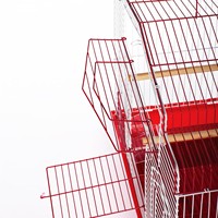 Cage à oiseaux métallique autonome Prevue Pet Barn Style avec plateau amovible, perchoirs en bois, mangeoires, montage facile, pour usage intérieur, petite taille, pour toutes les espèces