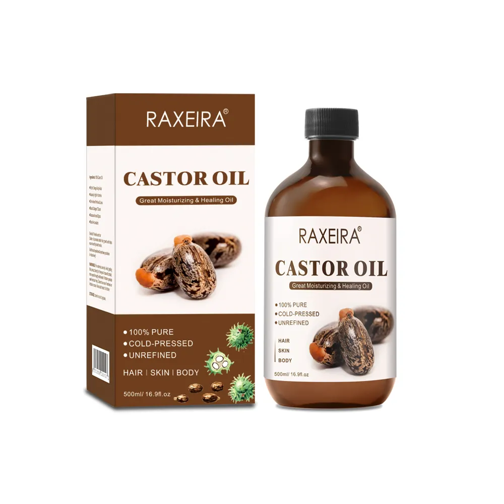 Großhandel natürliches Haarwuchs öl Haarpflege Rosmarin Bio-Rizinusöl kalt gepresstes hexan freies Bulk Jamaican Black Castor Oil