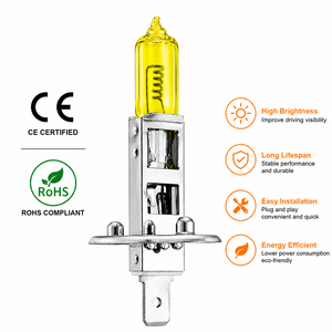 Bombilla Halógena de Cuarzo H1 24V 70W Luz Dorada, Bombilla para Faros Delanteros, Venta Directa de Fábrica, Certificación CE RoHS - Product Image 1