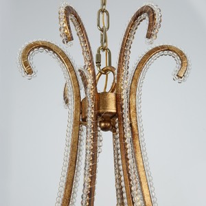 Custom Factory Iron Vintage Glass Bead Decorative Luxury Wedding Candle Pendant Lamps Ceiling <b>Lights</b> Indoor <b>Chandelier</b> - Product Image 2