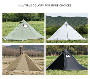 Tente de tipi ultralégère portable avec prise de poêle étanche pour <span class=keywords><strong>2</strong></span>-3 <span class=keywords><strong>personnes</strong></span> unique pour la chasse au camping en plein air - Product Image 5