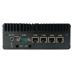 4 Lan N100 Mini PC Small Fanless Desktop Mini Firewall Appliance Industrial PC 2*HDMI 6*USB