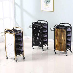 Chariot de salon moderne détachable à 4 roues, roues universelles, matériau métallique, design écologique, durable, stable, facile à déplacer - Product Image 2